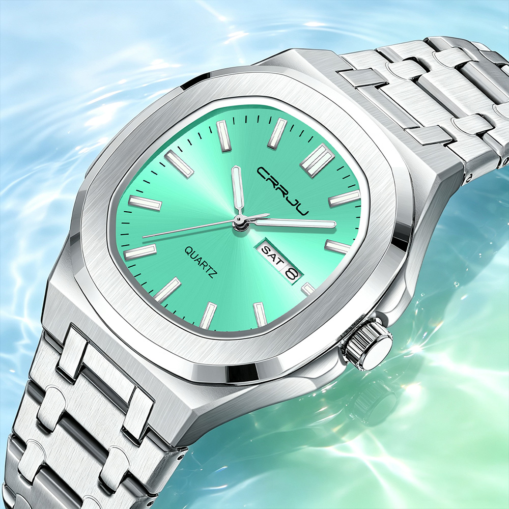 Luxury Watch Top 10 - ساعة كوارتز رجالية من CRRJU 5039،