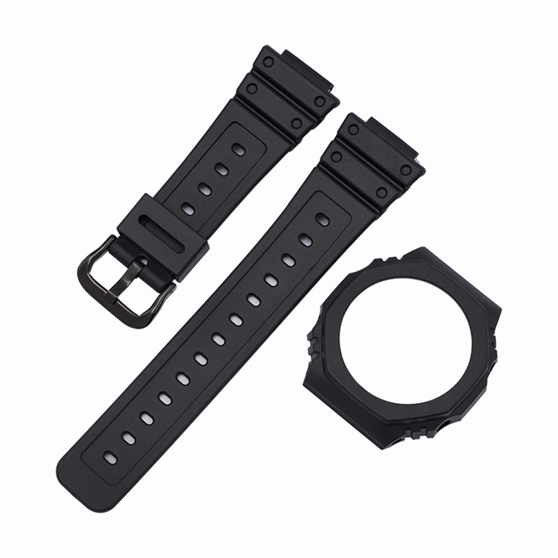 Casio Watch G-Shock Ga-2100 - حزام من الراتنج + غطاء حماية