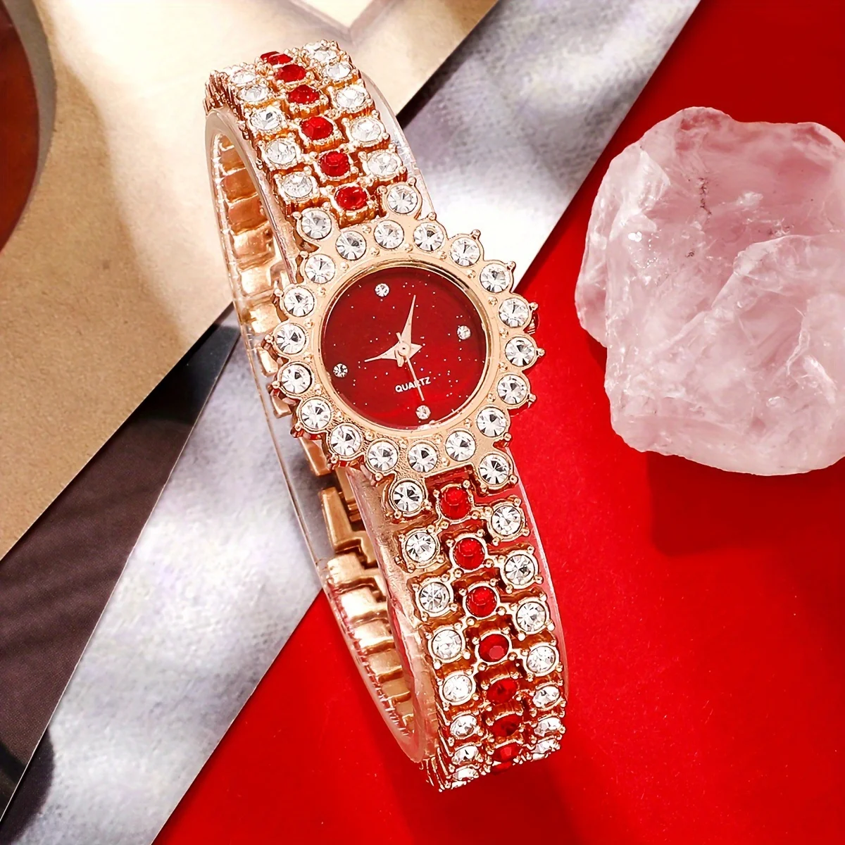 2 قطعة/المجموعة ساعة نسائية فا - مراجعة Luxury Watch Gift For Her وسعره
