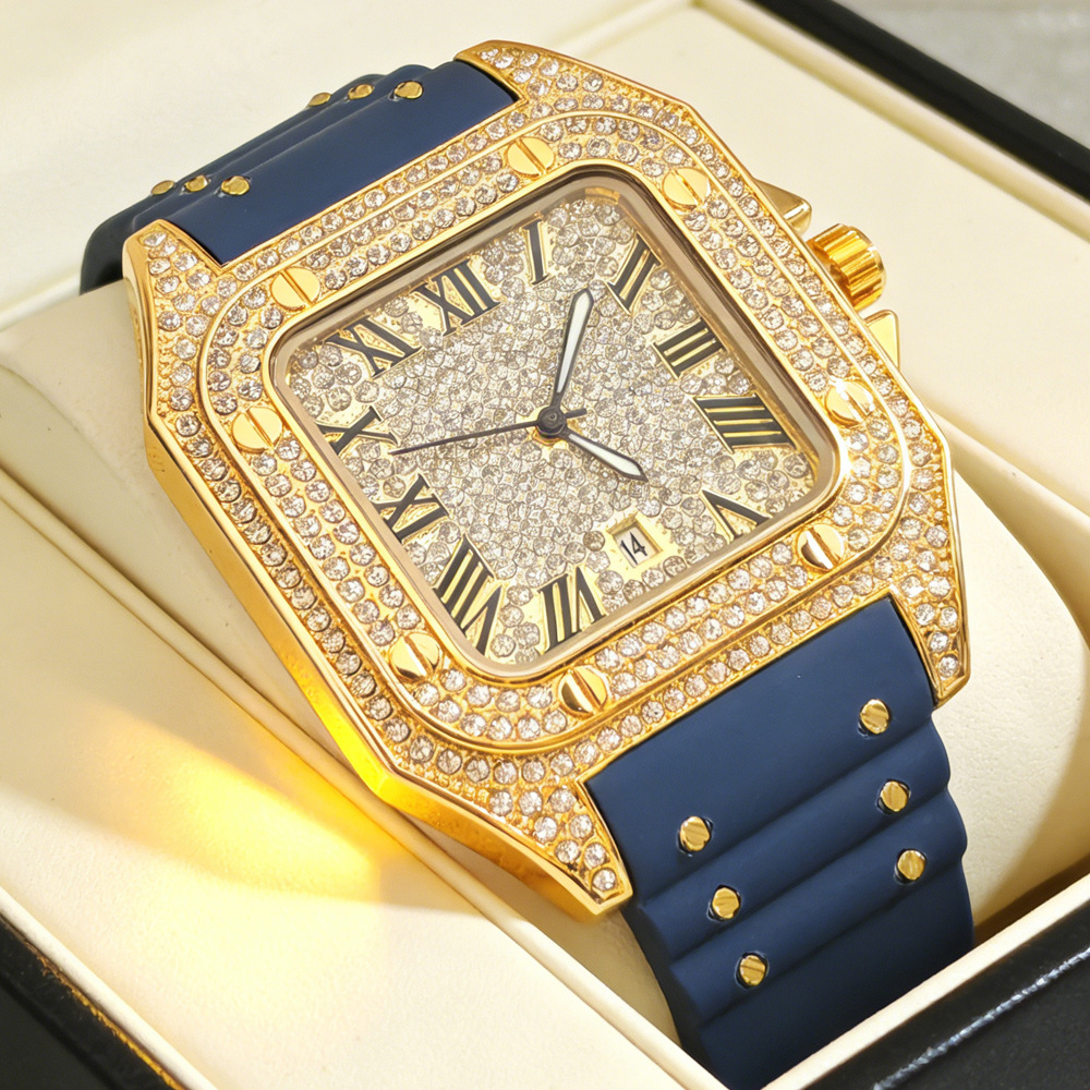 ساعة يد رجالية عصرية مربعة الش - مراجعة Luxury Watch Iceberg وسعره