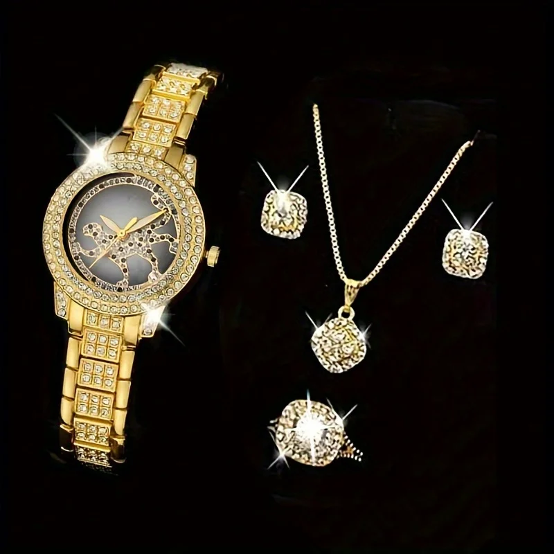 مجموعة من 5 قطع: ساعة نسائية ب - مراجعة Luxury Watch Gift For Her وسعره
