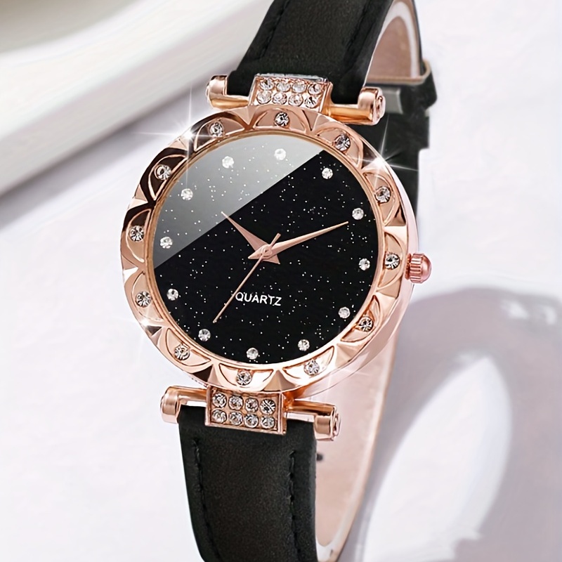 ساعة يد كوارتز أنيقة مزينة بال - مراجعة Luxury Watch Gift For Her وسعره