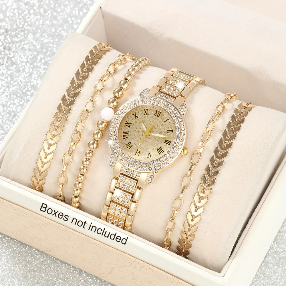 6 قطعة/المجموعة المرأة الفاخرة - مراجعة Luxury Watch Gift For Her وسعره