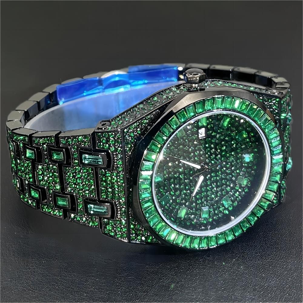 2024 الهيب هوب الأخضر ساعة ماس - مراجعة Luxury Watch Iceberg وسعره