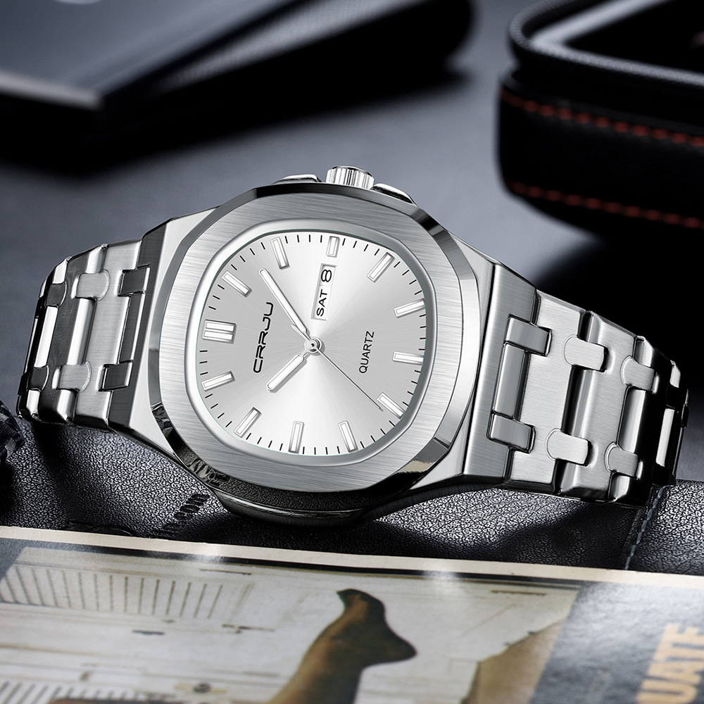 ساعة كوارتز رجالية من CRRJU 50 - مراجعة Luxury Watch Top 10 وسعره