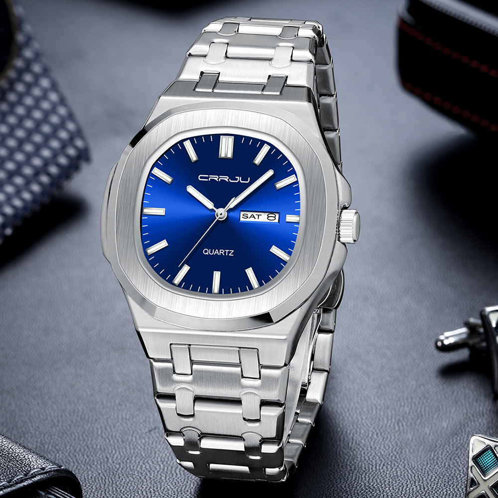 ساعة كوارتز رجالية من CRRJU 50 - مراجعة Luxury Watch Top 10 وسعره