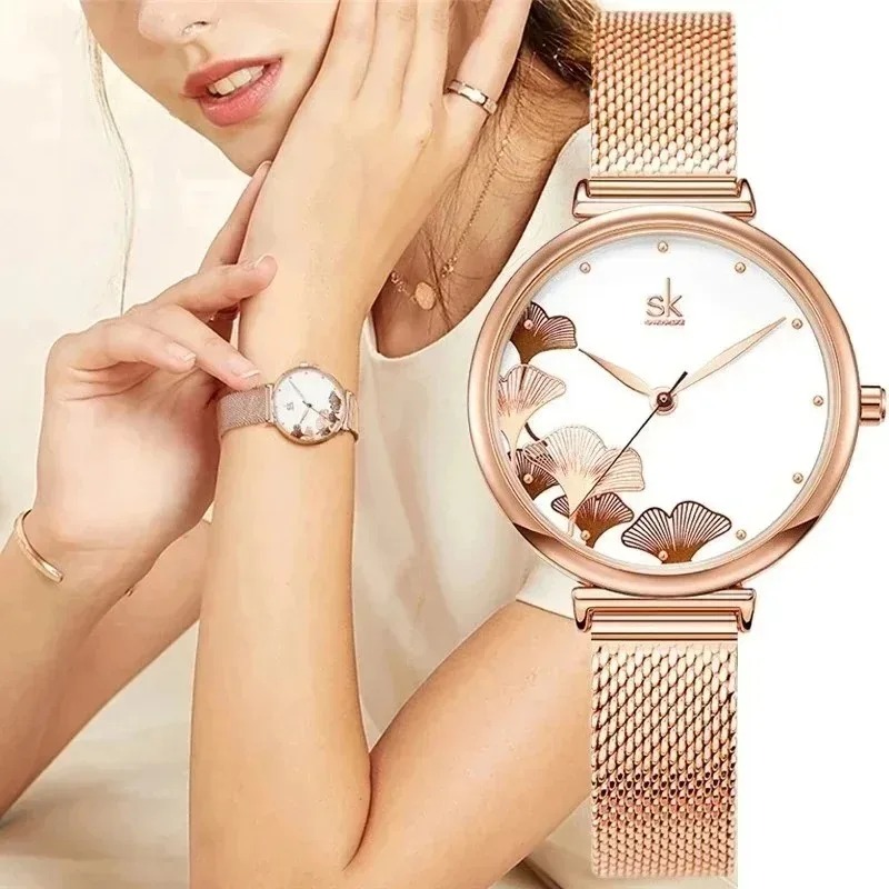 ساعة نسائية فاخرة بتصميم أوراق - مراجعة Luxury Watch Gift For Her وسعره