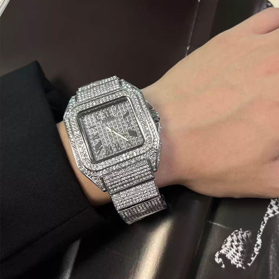 ساعة يد مربعة الشكل للرجال بال - مراجعة Luxury Watch Iceberg وسعره